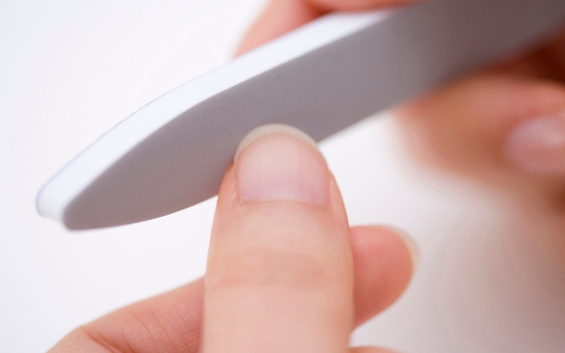 Keep nails shaped and free of snags